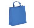 Sac de transport en RPET avec soufflet et anses courtes 75 g/m² couleur bleu