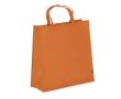 Sac de transport en RPET avec soufflet et anses courtes 75 g/m² couleur orange