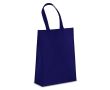 Sac de transport en RPET avec soufflet et anses moyennes 105 g/m² couleur bleu foncé
