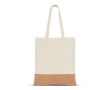 Tote bag en coton avec base en liège 170 g/m² couleur naturel