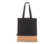 Tote bag en RPET avec base en liège et capacité de 10 kg couleur noir