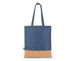 Tote bag en RPET avec base en liège et capacité de 10 kg couleur bleu foncé