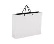Sac cadeau en papier avec anses et intérieur noir 40x12x30 cm couleur blanc