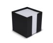 Bloc de notes 800 feuilles lisses FSC dans une boîte cube 10x10x10cm couleur noir