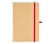 Carnet en carton avec détails colorés A5 à pages lignées couleur rouge