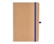Carnet à couverture souple en papier kraft FSC A5 à pages quadrillées couleur bleu