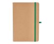Carnet à couverture souple en papier kraft FSC A5 à pages quadrillées couleur vert