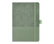 Carnet en cuir synthétique au design original A5 à pages lignées couleur vert olive