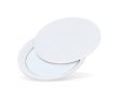 Miroir compact coulissant en plastique avec coque de protection couleur blanc cassé