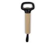Décapsuleur en ABS et acier manche en bois et corde pour accrocher couleur noir
