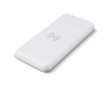 Batterie externe métallique avec charge sans fil 8 000 mAh couleur blanc