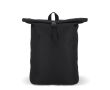 Sac à dos rolltop en RPET avec petite fermeture éclair frontale 20L couleur noir