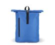 Sac à dos rolltop en RPET avec petite fermeture éclair frontale 20L couleur bleu