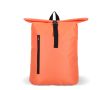 Sac à dos rolltop en RPET avec petite fermeture éclair frontale 20L couleur orange