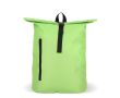 Sac à dos rolltop en RPET avec petite fermeture éclair frontale 20L couleur vert lime