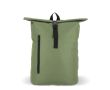 Sac à dos rolltop en RPET avec petite fermeture éclair frontale 20L couleur vert olive
