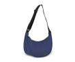 Sac bandoulière en PU en forme de demi-lune avec sangle ajustable couleur bleu foncé