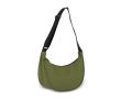 Sac bandoulière en PU en forme de demi-lune avec sangle ajustable couleur vert olive