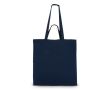 Sac en coton OEKO-TEX multicolore à double anses 140 g/m² couleur bleu foncé