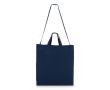 Sac en coton OEKO-TEX multicolore à double anses 220 g/m² couleur bleu foncé