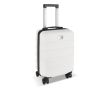 Valise cabine 18 pouces avec 4 roues pivotantes et support téléphone couleur blanc