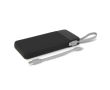 Batterie externe en plastique recyclé avec charge rapide 10 000mAh couleur noir