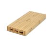 Powerbank en bambou avec trois ports différents 8.000 mAh couleur naturel