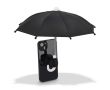Support téléphone en forme de parapluie avec ventouse et protection couleur noir