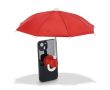 Support téléphone en forme de parapluie avec ventouse et protection couleur rouge