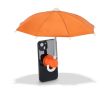 Support téléphone en forme de parapluie avec ventouse et protection couleur orange