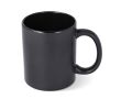 Tasse en céramique avec finition mate et contour brillant 350 ml couleur noir