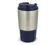 Mug de voyage en acier inoxydable avec couvercle anti-fuite 450 ml couleur bleu foncé