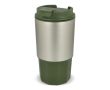 Mug de voyage en acier inoxydable avec couvercle anti-fuite 450 ml couleur vert olive