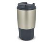 Mug de voyage en acier inoxydable avec couvercle anti-fuite 450 ml couleur gris