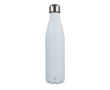 Gourde en acier inoxydable recyclé avec bouchon argenté 750ml couleur blanc