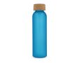 Bouteille en verre recyclé sablé avec bouchon en liège 500 ml couleur bleu