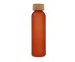 Bouteille en verre recyclé sablé avec bouchon en liège 500 ml couleur orange