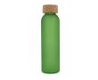 Bouteille en verre recyclé sablé avec bouchon en liège 500 ml couleur vert