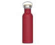 Gourde en acier inoxydable anti-fuite avec revêtement poudré 750 ml couleur rouge foncé