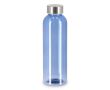 Bouteille en plastique recyclé avec bouchon argenté 500 ml couleur bleu transparent