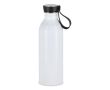 Gourde en acier inoxydable avec anse en silicone sur le bouchon 500 ml couleur blanc