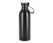 Gourde en acier inoxydable avec anse en silicone sur le bouchon 500 ml couleur noir