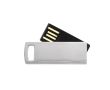Clé USB compacte avec clip de couleur rotatif  couleur argenté