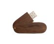 Clé USB personnalisée 3.0 rotative en bois Rotowood 3.0  couleur bois foncé