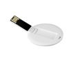 Carte clé USB 3.0 personnalisée de forme ronde avec design compact couleur blanc