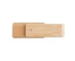 Clé USB rotative en bois de bambou 3.0 clair et foncé Ecotwist 3.0  couleur bois clair