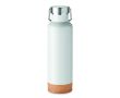 Bouteille à double paroi en acier inoxydable avec liège 500ml couleur blanc