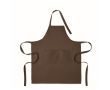 Tablier avec poches avant et ajustable au niveau du cou 240 g/m2 couleur marron