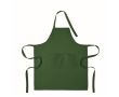 Tablier avec poches avant et ajustable au niveau du cou 240 g/m2 couleur vert foncé