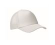 Casquette de baseball en polyester avec renfort en mousse 150 g/m² couleur blanc